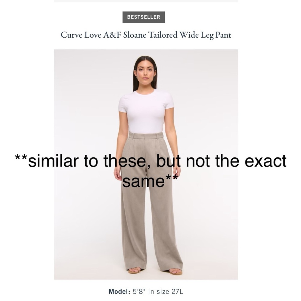 Abercrombie Striped Wide Leg Trousers - Picture 5 of 5